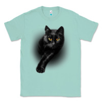Seafoam Black Cat Yellow EyesCats Tee Shirt Gifts Classic Tee - trangStudio