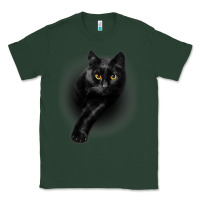 Sports Green Black Cat Yellow EyesCats Tee Shirt Gifts Classic Tee - trangStudio