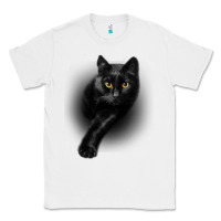 White Black Cat Yellow EyesCats Tee Shirt Gifts Classic Tee - trangStudio
