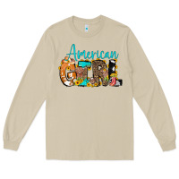 Mushroom American Girl, western Cowhide Long Sleeve Tee - CowCowDesign