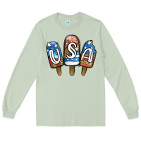 Matcha USA Patriotic Leopard Popsicles Long Sleeve Tee - Jasminsmagicworld