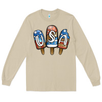 Mushroom USA Patriotic Leopard Popsicles Long Sleeve Tee - Jasminsmagicworld