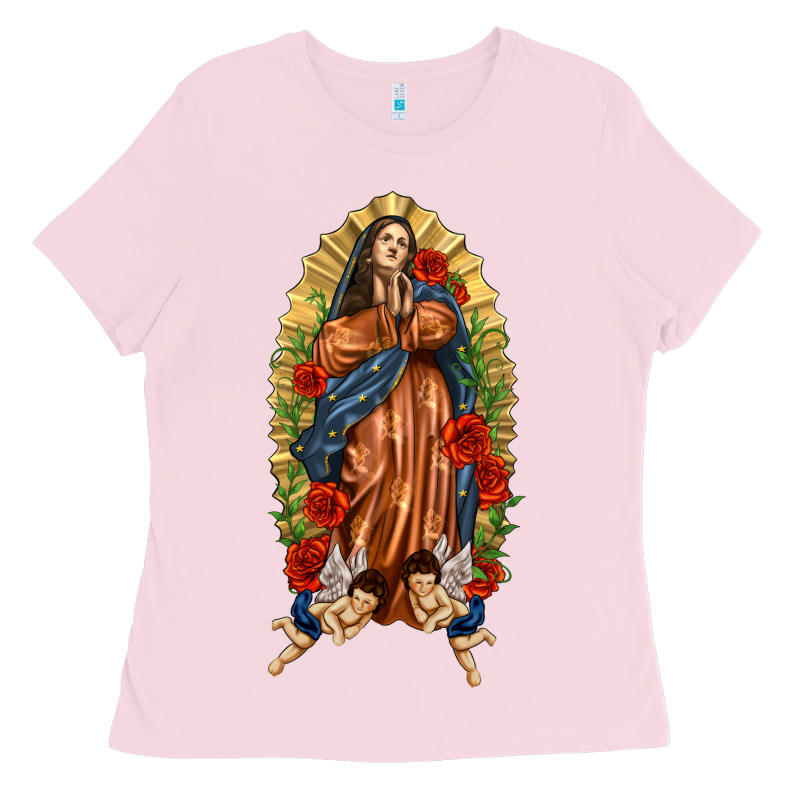 Lady Of Guadalupe With Roses Ladies Tee by texasbilliewilder | Teevron