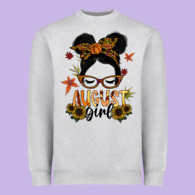 August Girl Heavyweight Sweatshirt Designed By Sublimationcraftshop