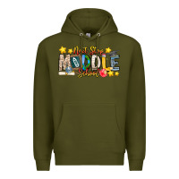 Army Green Next Stop Middle School Premium Hoodie - CowhideDigitalArt