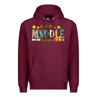 Burgundy Next Stop Middle School Premium Hoodie - CowhideDigitalArt
