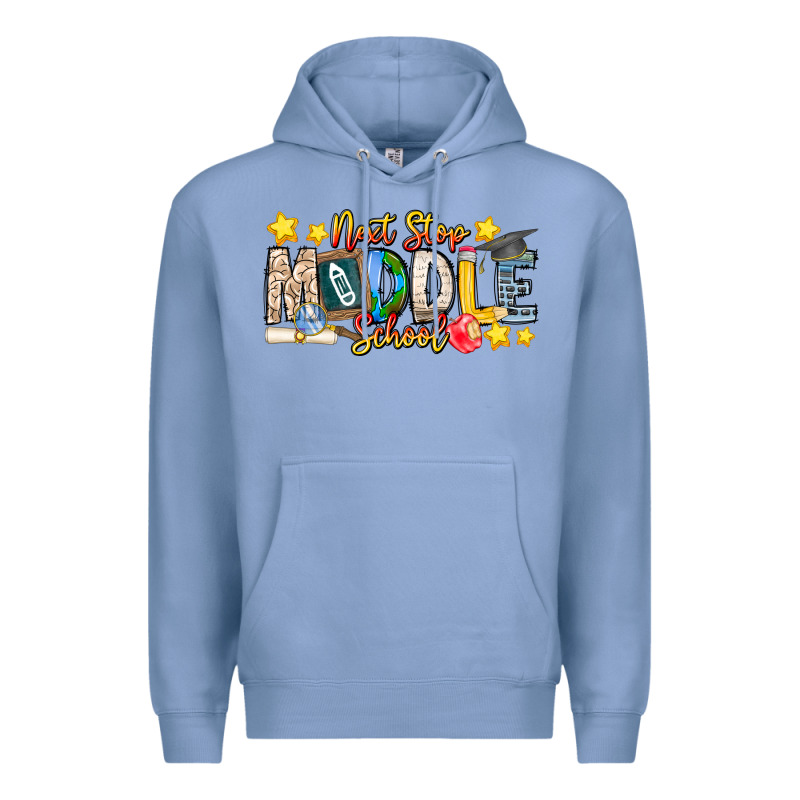 Next Stop Middle School Premium Hoodie by CowhideDigitalArt | Teevron