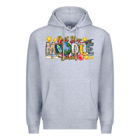 Heather Grey Next Stop Middle School Premium Hoodie - CowhideDigitalArt