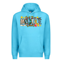 Ocean Blue Next Stop Middle School Premium Hoodie - CowhideDigitalArt