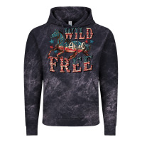 Cloud Black Wild and free 4th of july Vintage Hoodie - CowGirlArtShop