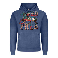 Vintage Denim Wild and free 4th of july Vintage Hoodie - CowGirlArtShop