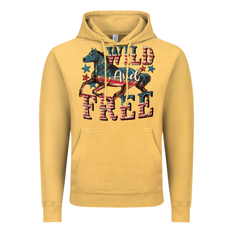Wild And Free 4th Of July Vintage Hoodie by CowGirlArtShop | Teevron
