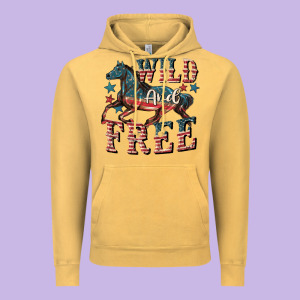Wild And Free 4th Of July Vintage Hoodie Designed By Cowgirlartshop