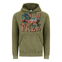 Vintage Olive Wild and free 4th of july Vintage Hoodie - CowGirlArtShop