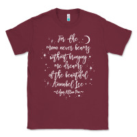 Burgundy edgar allan poe literary gift, annabel lee quote gothic poet t shirt Classic Tee - trangStudio