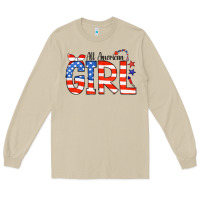 Mushroom All American Girl Bandana Long Sleeve Tee - CowCowDesign