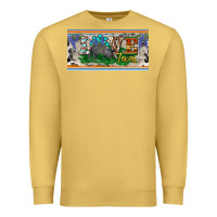 Antique Gold love texas armadillo license plate Premium Sweatshirt - BarkalooDesign