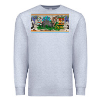 Heather Grey love texas armadillo license plate Premium Sweatshirt - BarkalooDesign