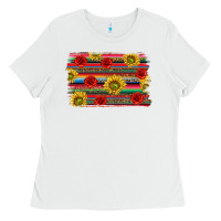 White Mexico Brushstroke Ladies Tee - texasbilliewilder