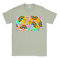Matcha smile faces and rainbow and daisys Classic Tee - TumblerDesignByShophia
