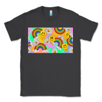 Smoke smile faces and rainbow and daisys Classic Tee - TumblerDesignByShophia