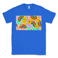 True Royal smile faces and rainbow and daisys Classic Tee - TumblerDesignByShophia