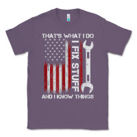 Lavender That_s What I Do I Fix Stuff And I Know Things American Flag Classic Tee - trangStudio
