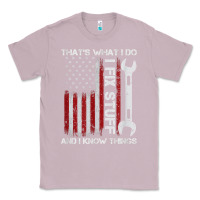 Lilac That_s What I Do I Fix Stuff And I Know Things American Flag Classic Tee - trangStudio