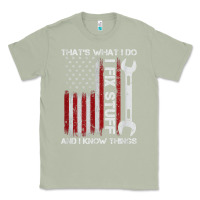 Matcha That_s What I Do I Fix Stuff And I Know Things American Flag Classic Tee - trangStudio