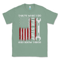 Sage That_s What I Do I Fix Stuff And I Know Things American Flag Classic Tee - trangStudio