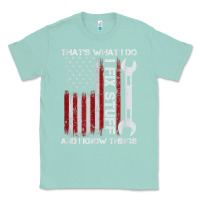 Seafoam That_s What I Do I Fix Stuff And I Know Things American Flag Classic Tee - trangStudio