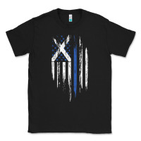 Black Scottish American Flag Combo Scotland USA Saltire Gift Classic Tee - trangStudio