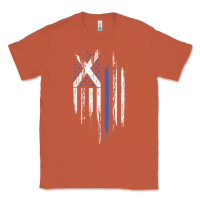 Copper Scottish American Flag Combo Scotland USA Saltire Gift Classic Tee - trangStudio