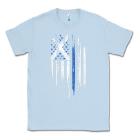 Dusty Blue Scottish American Flag Combo Scotland USA Saltire Gift Classic Tee - trangStudio