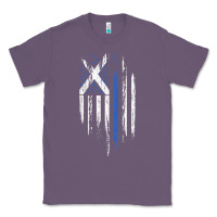 Lavender Scottish American Flag Combo Scotland USA Saltire Gift Classic Tee - trangStudio