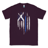 Plum Scottish American Flag Combo Scotland USA Saltire Gift Classic Tee - trangStudio
