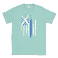 Seafoam Scottish American Flag Combo Scotland USA Saltire Gift Classic Tee - trangStudio