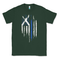 Sports Green Scottish American Flag Combo Scotland USA Saltire Gift Classic Tee - trangStudio