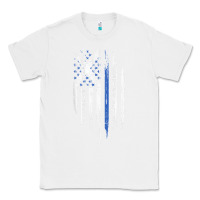 White Scottish American Flag Combo Scotland USA Saltire Gift Classic Tee - trangStudio
