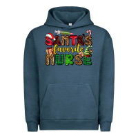 Pigment Midnight Navy santas favorite nurse Urban Hoodie - AdoDesignShop