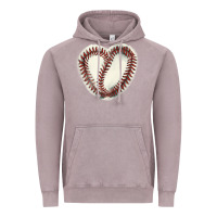 Vintage Zinc Baseball ball heart Vintage Hoodie - HowdyJamesFarm