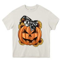 Cream sunflower pumpkin Heavy Core Tee - JahusDesignShop
