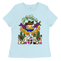 Baby Blue Nacho average Mom Ladies Tee - NancyCooperArtShop