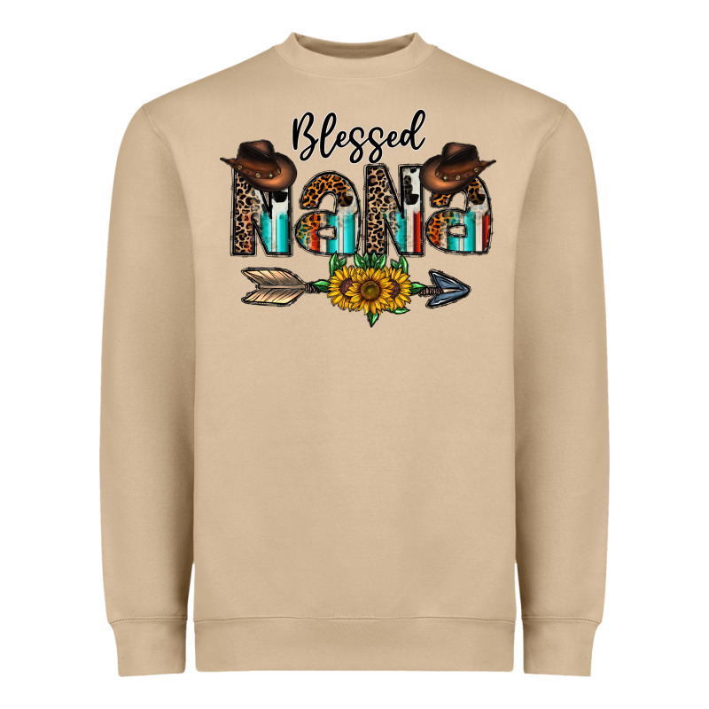 Blessed Nana Heavyweight Sweatshirt by CowhideDigitalArt | Teevron