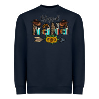 Navy blessed nana Heavyweight Sweatshirt - CowhideDigitalArt