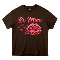 Chocolate Brown be mine kiss Heavy Core Tee - RanaPortraitStore