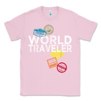 Bubblegum Pink world traveler passport stamp gift shirt for men and women t shirt Classic Tee - trangStudio