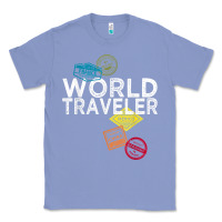 Colony Blue world traveler passport stamp gift shirt for men and women t shirt Classic Tee - trangStudio