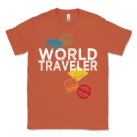 Copper world traveler passport stamp gift shirt for men and women t shirt Classic Tee - trangStudio