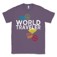 Lavender world traveler passport stamp gift shirt for men and women t shirt Classic Tee - trangStudio